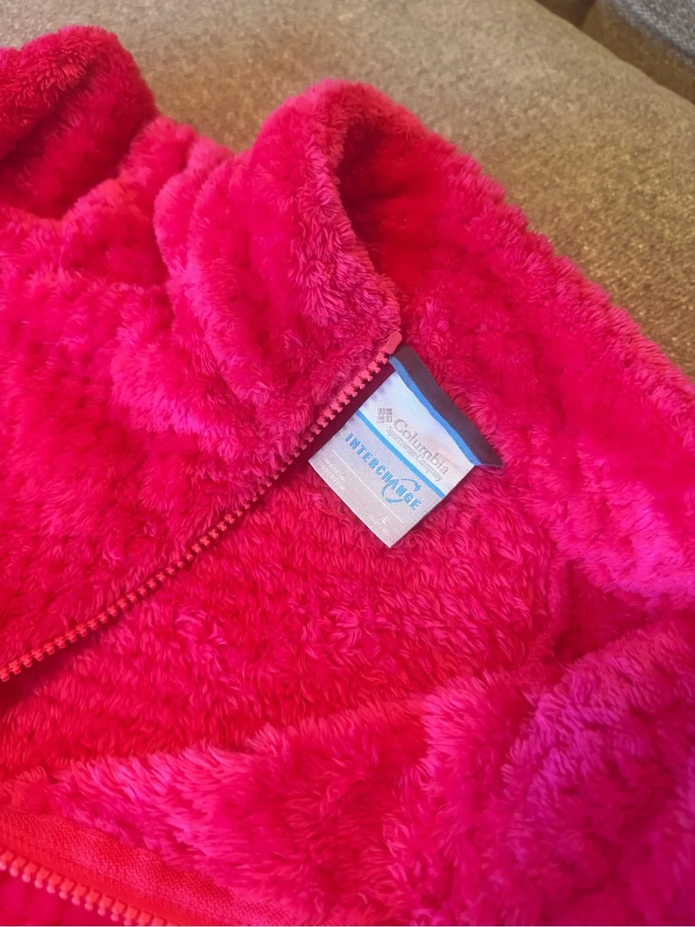 Columbia kids Pink Fuzzy Full-Zip Jacket